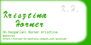 krisztina horner business card